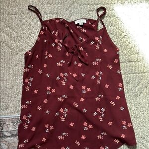 LOFT Red and Pink Tank Top
